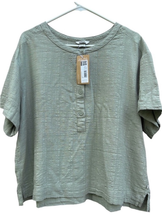 Eddie Bauer Tops - NWT Eddie Bauer Suns Up Gauze Top Sage Size XL Retail $70.00